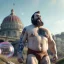 Placeholder: Ultra realistic circus scene. Classic Naked strongman, waist up view, old school tattoo, Wes Anderson style, happy, bubbles, butterflys, highly detailed, concept art, unreal engine 5, god rays, ray tracing, RTX, lumen lighting, ultra detail, volumetric lighting, 3d, finely drawn, high definition, high resolution.