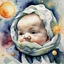 Placeholder: Quantum Serenity: A watercolor depiction of the conception of a baby, illustrating the interplay of microscopic quantum particles and DNA at the molecular level, embodying calmness in action.”