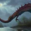 Placeholder: giant dragon by Thomas Kinkade, sparkling