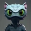 Placeholder: Surreal realistic plastic monster cute with multiple big eyes detailed