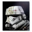 Placeholder: photorealistic at-at pilot helmet with weathered painting , illustration on coarse canvas by <agnes cecile> and <Yoji Shinkawa>, ornate and intricate details , soft smooth lighting, ultra detailed concept art,