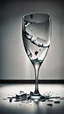 Placeholder: A glass broken in half