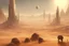 Placeholder: planet, space, moern city, sci-fi, concept art, arid land, epic