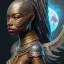 Placeholder: sango fantasy, fantasy magic, intricate, sharp focus, illustration, highly detailed, digital painting, concept art, matte, artgerm and paul lewin and kehinde wiley, masterpiece Asian black panther Papu New Guina pyramid black silver space lady space blood moon galaxy