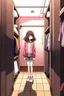 Placeholder: anime girl in a changing room