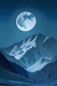 Placeholder: soft blue grey background, with a full moon highlighting the soft tones of the mountainous valley beloew