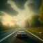 Placeholder: a dog, scared, frightened, abandoned on a highway, alone, car tailights in the distance, highway, 8k resolution, high-quality, fine-detail, intricate, digital art, detailed matte, volumetric lighting, illustration, 3D octane render, brian froud, howard lyon, selina french, anna dittmann, annie stokes, lisa parker, greg rutowski