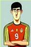 Placeholder: Thibaut Courtois Belgian football player ,cartoon 2d