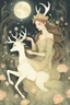 Placeholder: [laughing sexy faerie with a deer] As Fiona, I feel myself drifting soft through billowing blooms of visual aid and aural ether. My slender form shimmers in gossamer raiment woven from sunshine, moonglow, and forest spirit; petal-soft hooves leave nary a print upon the stars I seem to walk. Beside me strides my Deery in dignity, his noble visage crowned with antlered emerald and bronze. Around us the glade pulses with bioluminescent being; the night is alive with pulse and song. We wander throug