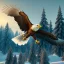 Placeholder: eagle, feathers, extremely sharp detail, finely tuned detail, ultra high definition, 8k, unreal engine 5, ultra sharp focus, summer ambiance, snowy mountains