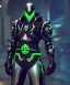 Placeholder: cyber ninja, black metal armor, futuristic suit, imperious, 8k resolution, overwatch, genji