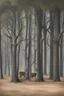 Placeholder: Trees, art, shelter, deer