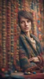 Placeholder: a desperate person woven into the tapestry wall, bokeh like f/0.8, tilt-shift lens 8k, high detail, smooth render, down-light, unreal engine, prize winning