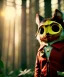 Placeholder: Wes Anderson photographer, night forest, Ultra realistic woman with matryoshka mask, Japanese style :: wide angle view, magic, fireflies, soft color, highly detailed, unreal engine 5, ray tracing, RTX, lumen lighting, ultra detail, volumetric lighting, 3d, finely drawn, high definition.