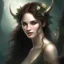 Placeholder: pretty girl, aged 18, brunette, conventionally attractive, fantasy, faun