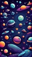 Placeholder: space cartoon stylized background