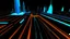 Placeholder: tron legacy movie, city, blue, red and orange,