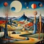 Placeholder: Eclectic Surrealist Fusion, oddball nihilist landscape, Kandinsky, dramatic, Tanguy