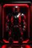 Placeholder: Cool sci fi military red and black glowing with a riot shield