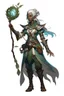 Placeholder: female jungle earth genasi sorcerer dnd