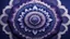 Placeholder: Hyper Realistic Photographic-View of a Half-Navy-Blue-&-Purple Mandala at Right Side.