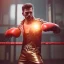 Placeholder: Cyberpunk Man boxing in the ring unreal 5, octane render,cinema4d, dynamic lighting, 8k, redshift render, highly, hyperrealism ultra detailed, hyper realistic.