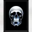 Placeholder: cyberpunk style ink ball skull picture in detailed frame, big black eyes, unreal engine 5, 8k resolution, photorealistic, ultra detailed, frame extreme sharp, accurate