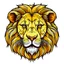 Placeholder: lion face coloring page coloerd