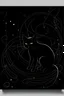 Placeholder: black cat style black abstract art with music notes around