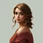 Placeholder: A pretty Roman girl, hazel hair, aged 50, wealthy, digital art, stylised