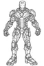 Placeholder: out line art of IRON MAN super HIRO colouring pages with white background ,skech style ,full body. only use outline,mandala style,clean line art,white background,no shadow and clear and well outlined