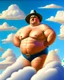 Placeholder: Draw an lineal illustration by the painter Fernando Botero, ultra quality, detailed, 8k, full body, clear sky with clouds