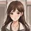 Placeholder: A teenage girl with dark brown hair and cute,dark brown Asian eyes