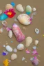 Placeholder: Human footprints, shells and flower petals scattered in the sand on the beach Hyper realistic, oil on canvas award winning fantastic view ultra detailed acrylic art Ultra realistic Impressionism Surrealism simen johan, sharp focus intricate oil on canvas cinematic lighting photorealistic high detail ultra detailed crisp quality colourful in sunshine