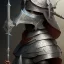 Placeholder: Sango fantasy, fantasy magic, intricate, sharp focus, illustration, highly detailed, digital painting, concept art, matte, art germ and Paul Lewin and Kehinde Wiley, Medieval Arab knight, wearing a silver helmet engraved with Arabic motifs, black eye, chin