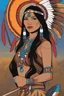 Placeholder: a gorgeous native american woman