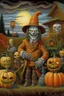 Placeholder: Lowbrow Surrealism Halloween Scarecrow with ghosts by Todd Schorr