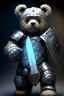 Placeholder: cybernetic teddy bear, warmade, shield and sword, show tech parts