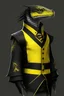 Placeholder: Uniforme de hogwarts en colores negro y yello, lizards