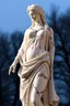 Placeholder: photo of a lady statue made of white marbel with black parts