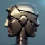 Placeholder: Robot cute profile head portrait, warrior costume, village, meditation, 8k quality