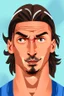 Placeholder: Zlatan Ibrahimovic Swedish soccer player cartoon 2d