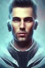 Placeholder: male proud gamer logo portrait attractive fantasy