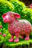 Placeholder: A pink magic elemental sheep designed in ancient Greek pottery painted by Paul Ranson