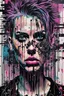 Placeholder: Ultra detailed medium portrait painting of anxiety torn up punk poster, broken circuitry background, matrix effects, punk visual art, punk art aesthetic, graffiti art, pop surrealism, collage art, cluttered paint glitches