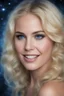 Placeholder: full color, facial portrait, smiling Heather the babe with (((Blonde Hair))), (((blue eyes))), 32k, UHD, Professional Photo -- Botany - Starry - Retro Pop - Dark Fantasy - Horror - Festive - Realistic - 32k, UHD, professional quality, 8 x 10 digital photograph