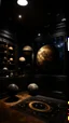 Placeholder: A brownish black space with ESP planets painted by Alfred Sisley
