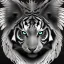 Placeholder: black tiger, wings, scales tail, white eyes