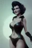 Placeholder: Rita Hayworth as evil queen in black leather, busty, cleavage, curvy, angry, stern look. character design by cory loftis, fenghua zhong, ryohei hase, ismail inceoglu and ruan jia. unreal engine 5, artistic lighting, highly detailed, photorealistic, fantasy