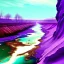 Placeholder: beautiful turquois sky getting violently ripped apart, bleeding out dirty upstream colors of purple, green, and brown